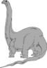 Brachiosaurus Staring Clip Art